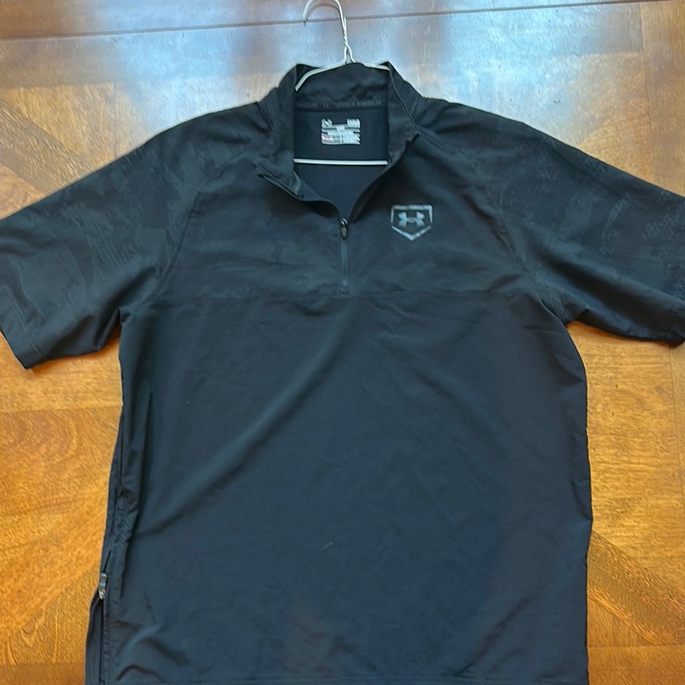 Under Armour Men's Black Quarter-Zip Polo